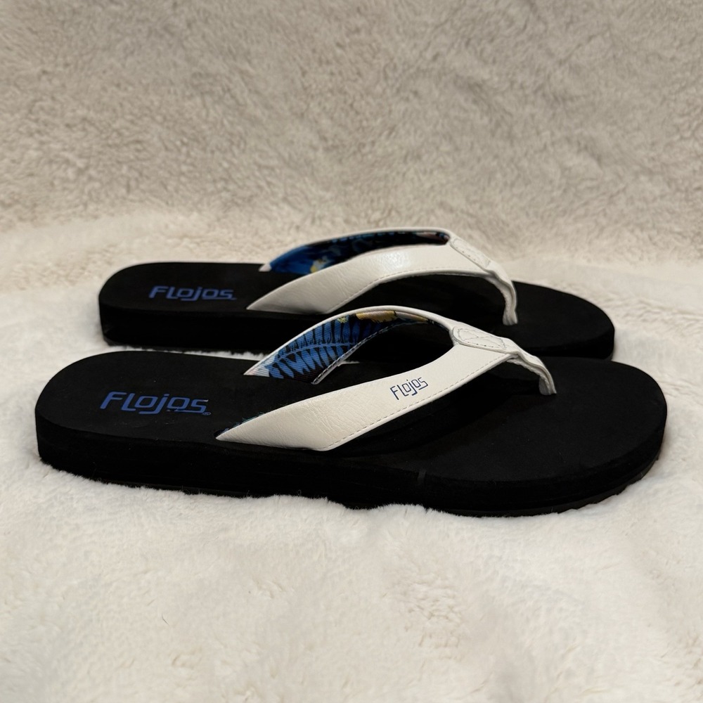 Flojos Flip Flops Womens Size 6 Memory Foam Sandals Beach Comfort Strap NWOT